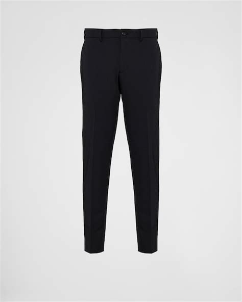 prada techno stretch pants|Prada Black Trousers .